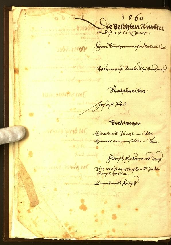 Archivio Storico della Città di Bolzano - BOhisto protocollo consiliare 1560 