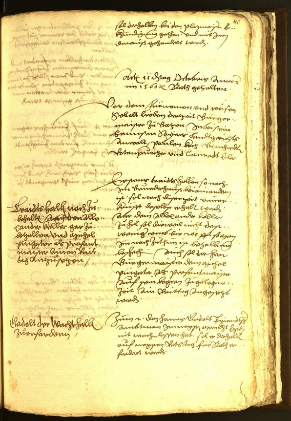 Stadtarchiv Bozen - BOhisto Ratsprotokoll 1560 