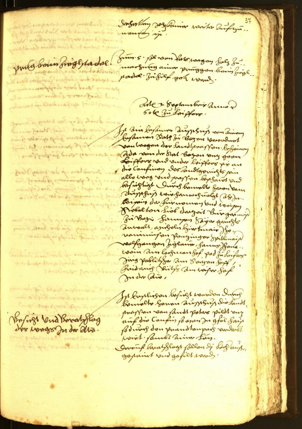 Stadtarchiv Bozen - BOhisto Ratsprotokoll 1560 