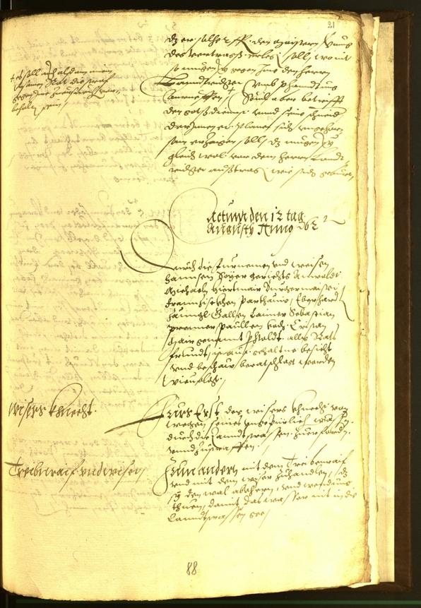 Stadtarchiv Bozen - BOhisto Ratsprotokoll 1562 