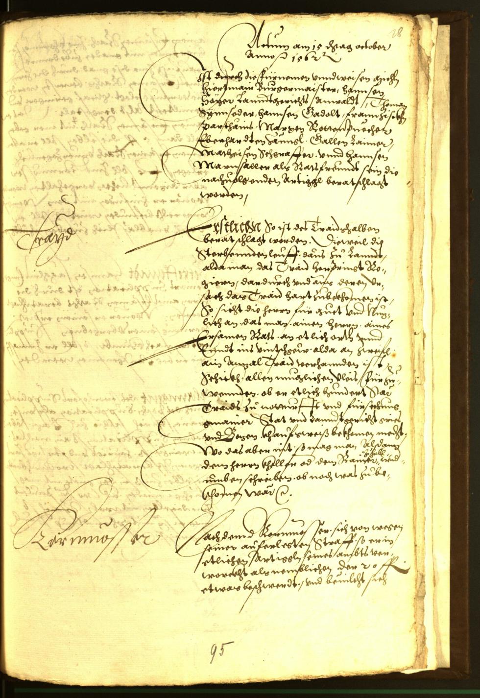 Stadtarchiv Bozen - BOhisto Ratsprotokoll 1562 