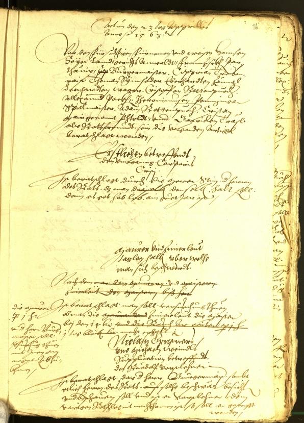 Stadtarchiv Bozen - BOhisto Ratsprotokoll 1563 