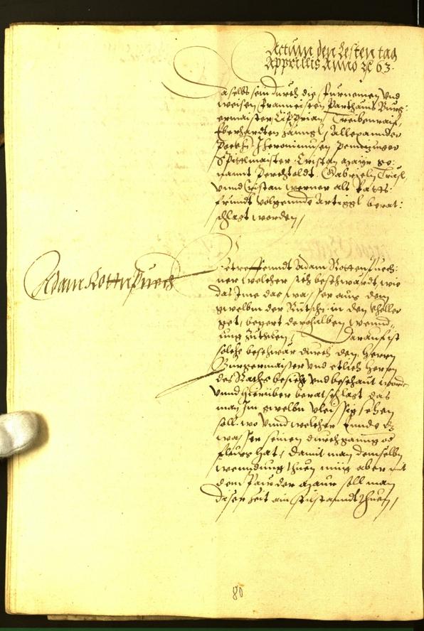 Stadtarchiv Bozen - BOhisto Ratsprotokoll 1563 