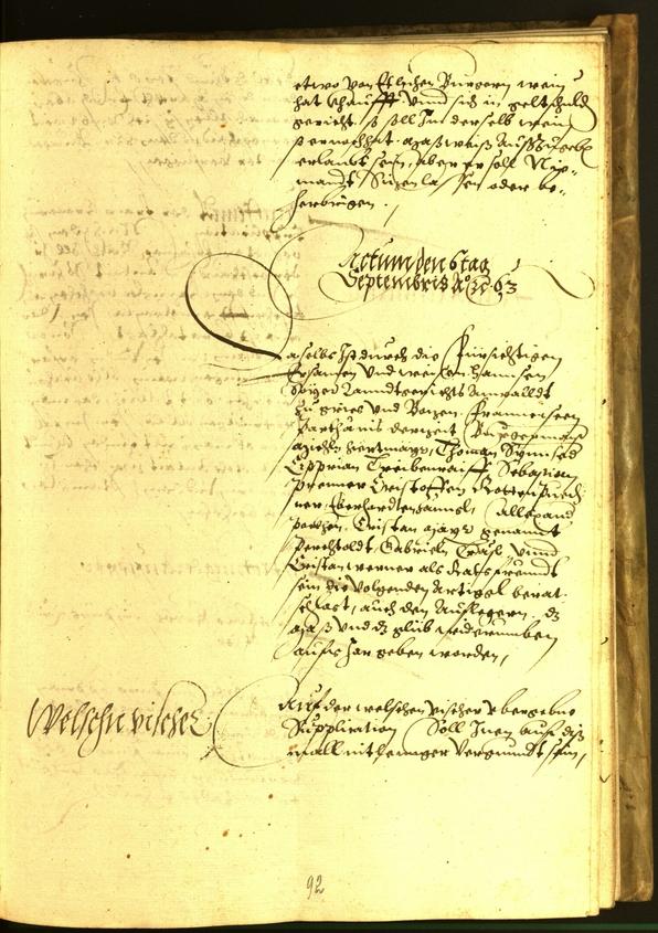 Stadtarchiv Bozen - BOhisto Ratsprotokoll 1563 