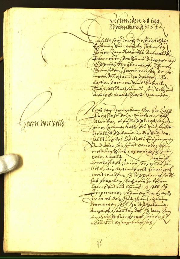 Stadtarchiv Bozen - BOhisto Ratsprotokoll 1563 