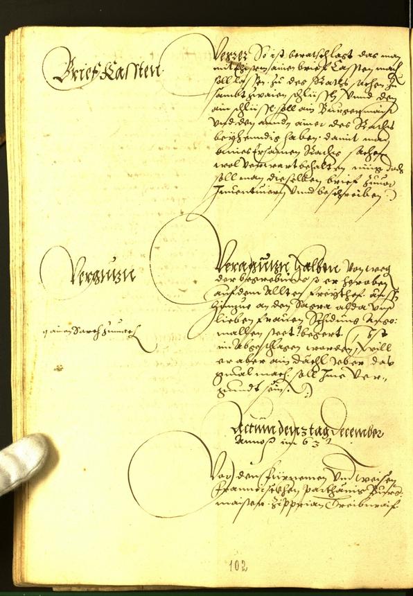 Civic Archives of Bozen-Bolzano - BOhisto Minutes of the council 1563 