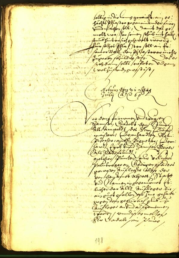 Stadtarchiv Bozen - BOhisto Ratsprotokoll 1565 