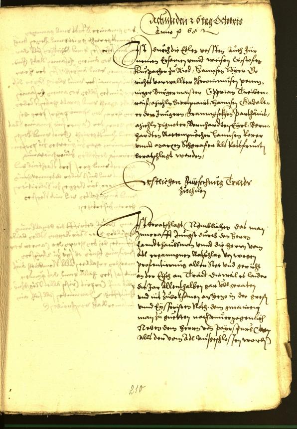 Stadtarchiv Bozen - BOhisto Ratsprotokoll 1565 