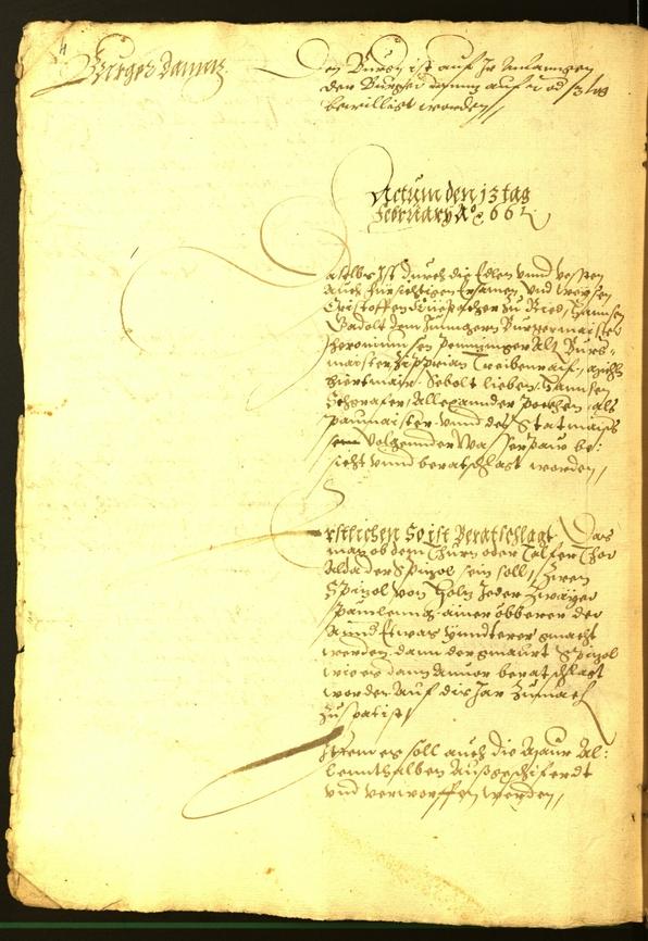 Stadtarchiv Bozen - BOhisto Ratsprotokoll 1566 