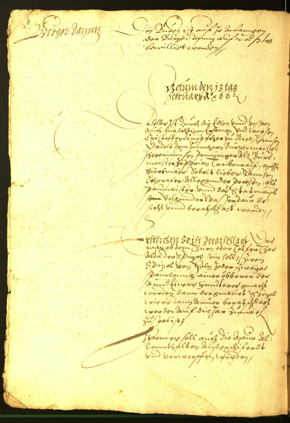 Stadtarchiv Bozen - BOhisto Ratsprotokoll 1566 