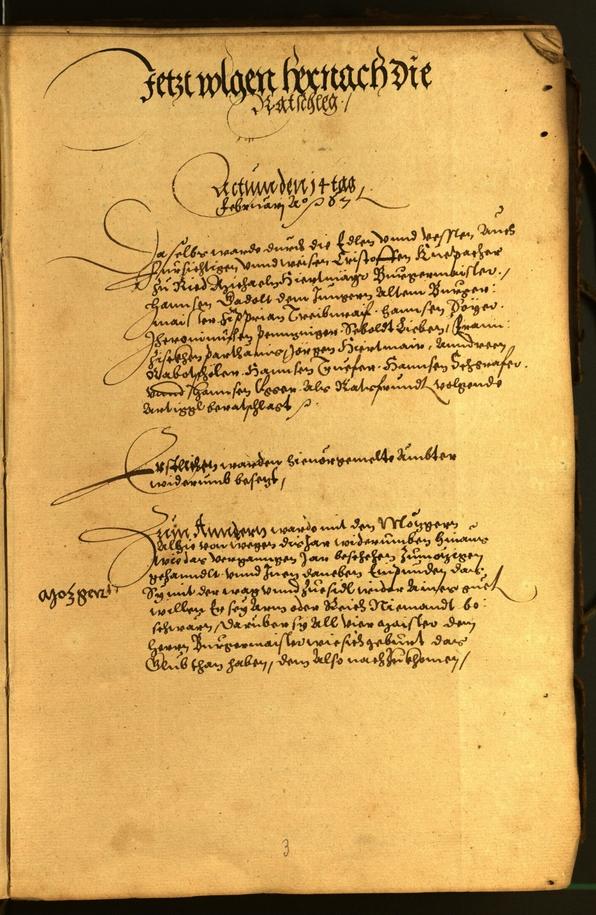 Stadtarchiv Bozen - BOhisto Ratsprotokoll 1567 