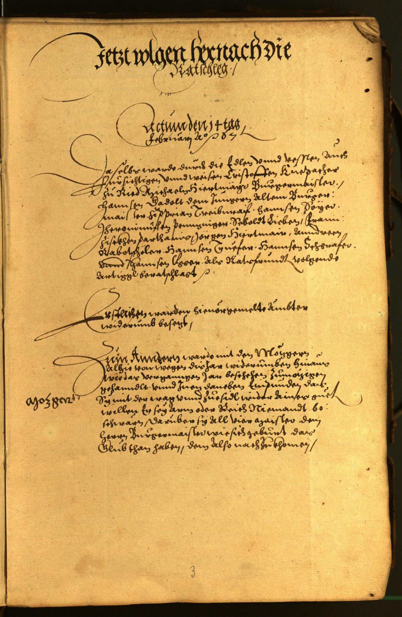 Archivio Storico della Città di Bolzano - BOhisto protocollo consiliare 1567 