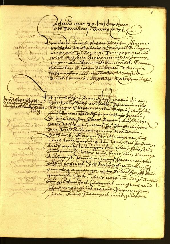 Stadtarchiv Bozen - BOhisto Ratsprotokoll 1571 