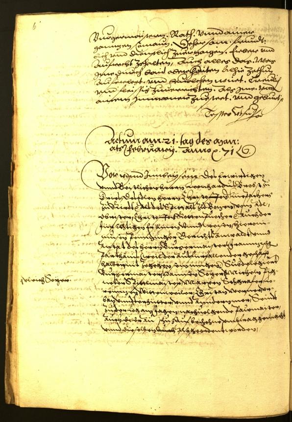 Stadtarchiv Bozen - BOhisto Ratsprotokoll 1571 