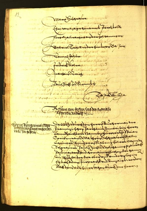 Stadtarchiv Bozen - BOhisto Ratsprotokoll 1571 