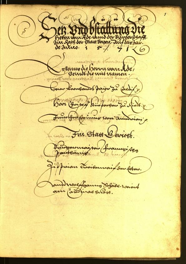 Civic Archives of Bozen-Bolzano - BOhisto Minutes of the council 1571 