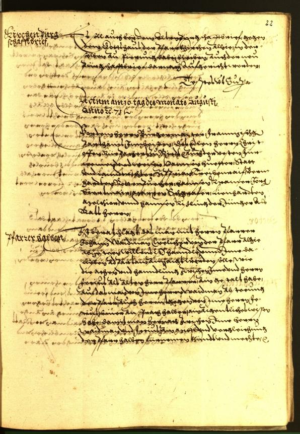 Stadtarchiv Bozen - BOhisto Ratsprotokoll 1571 