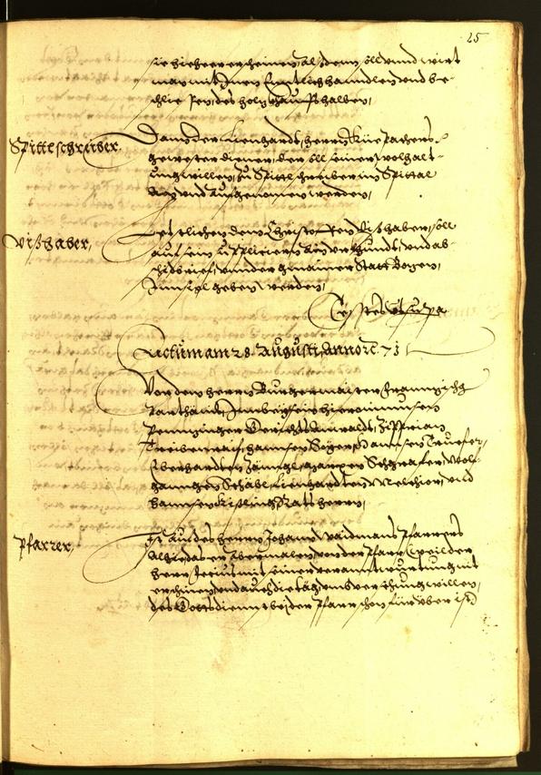 Stadtarchiv Bozen - BOhisto Ratsprotokoll 1571 