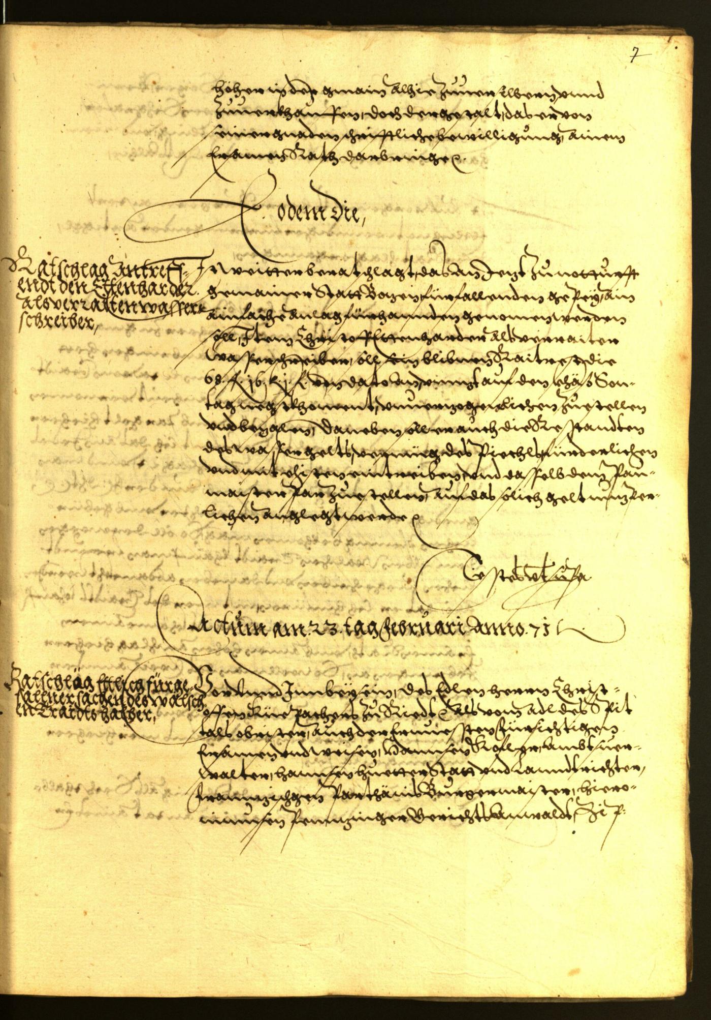 Stadtarchiv Bozen - BOhisto Ratsprotokoll 1571 