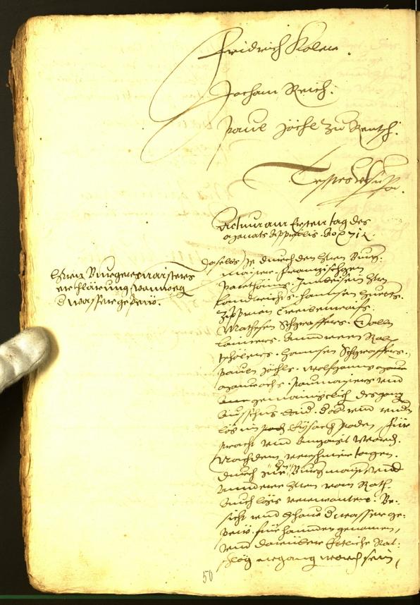 Stadtarchiv Bozen - BOhisto Ratsprotokoll 1571 