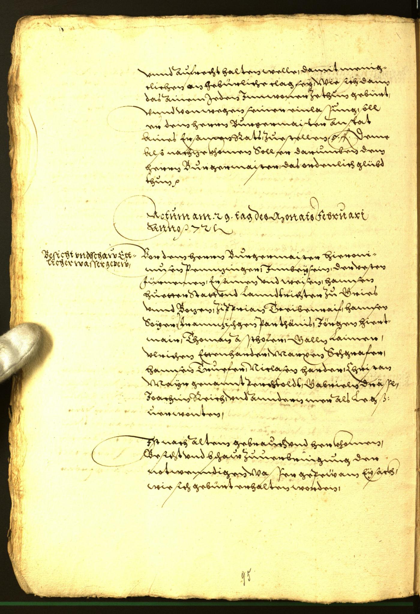 Stadtarchiv Bozen - BOhisto Ratsprotokoll 1572 