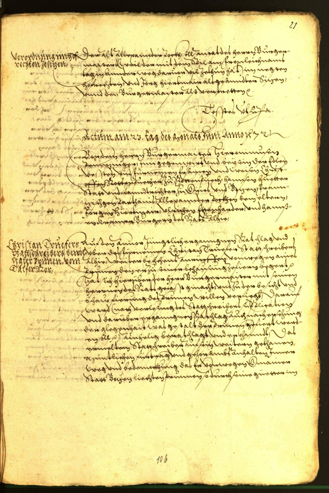 Civic Archives of Bozen-Bolzano - BOhisto Minutes of the council 1572 