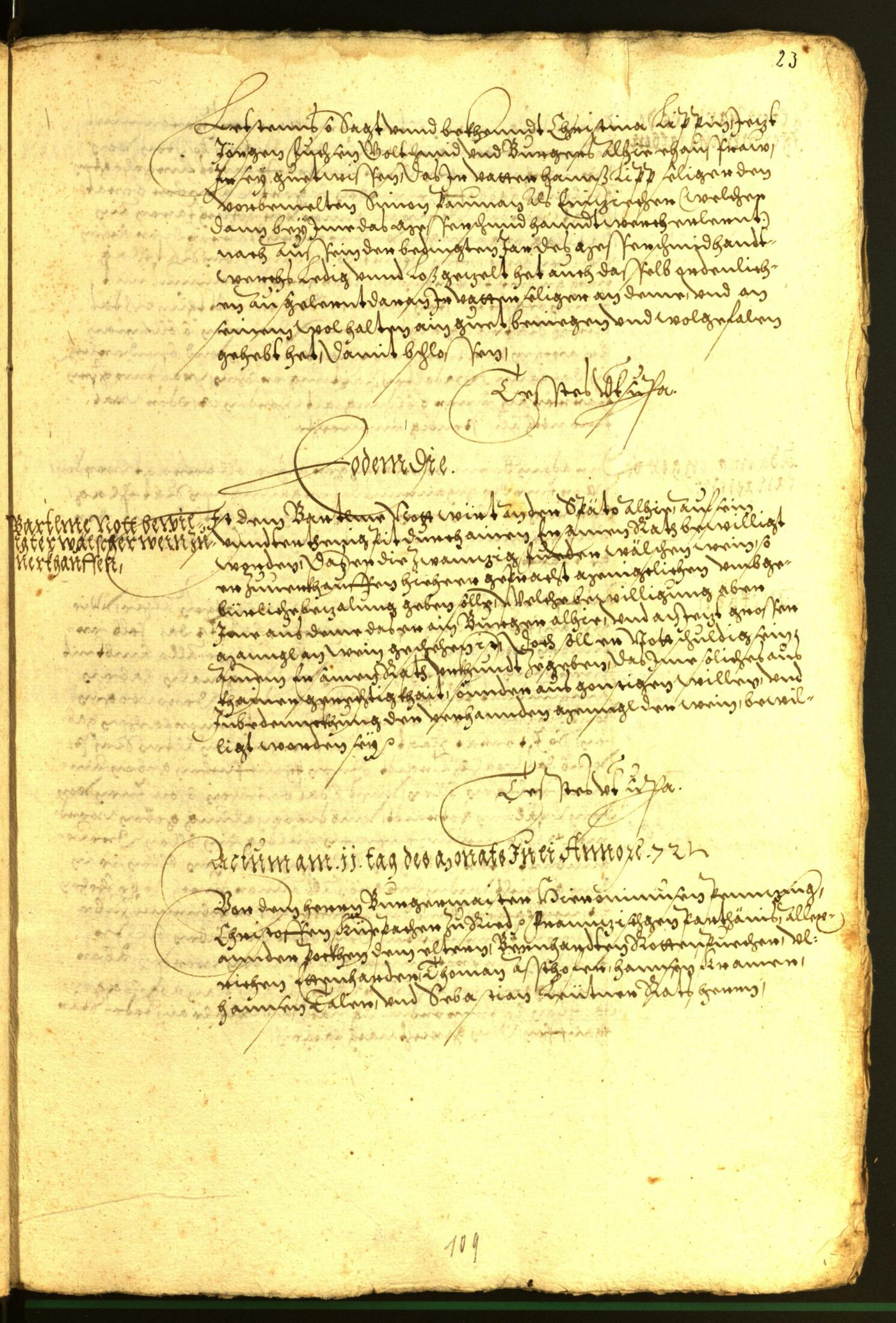 Stadtarchiv Bozen - BOhisto Ratsprotokoll 1572 