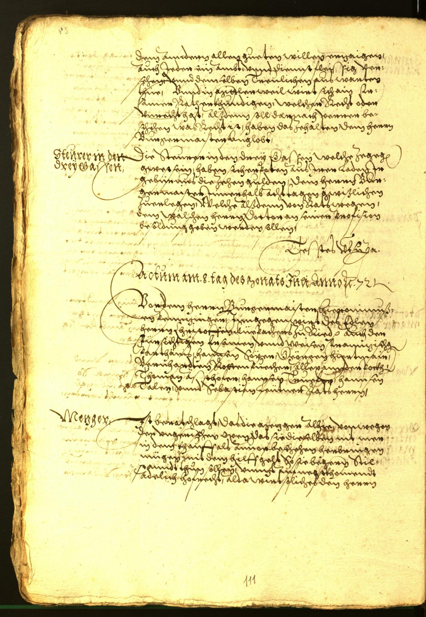 Stadtarchiv Bozen - BOhisto Ratsprotokoll 1572 