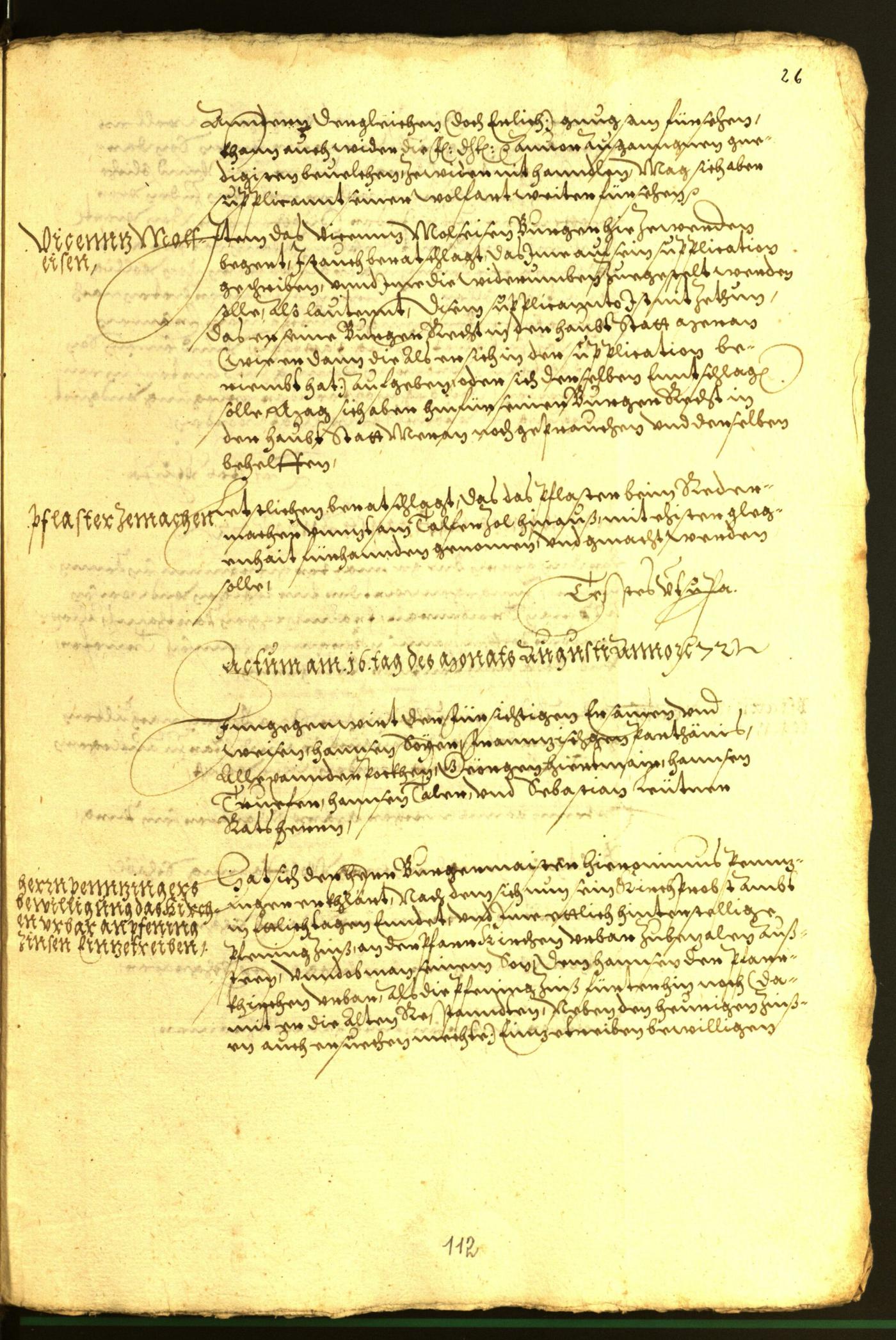 Stadtarchiv Bozen - BOhisto Ratsprotokoll 1572 