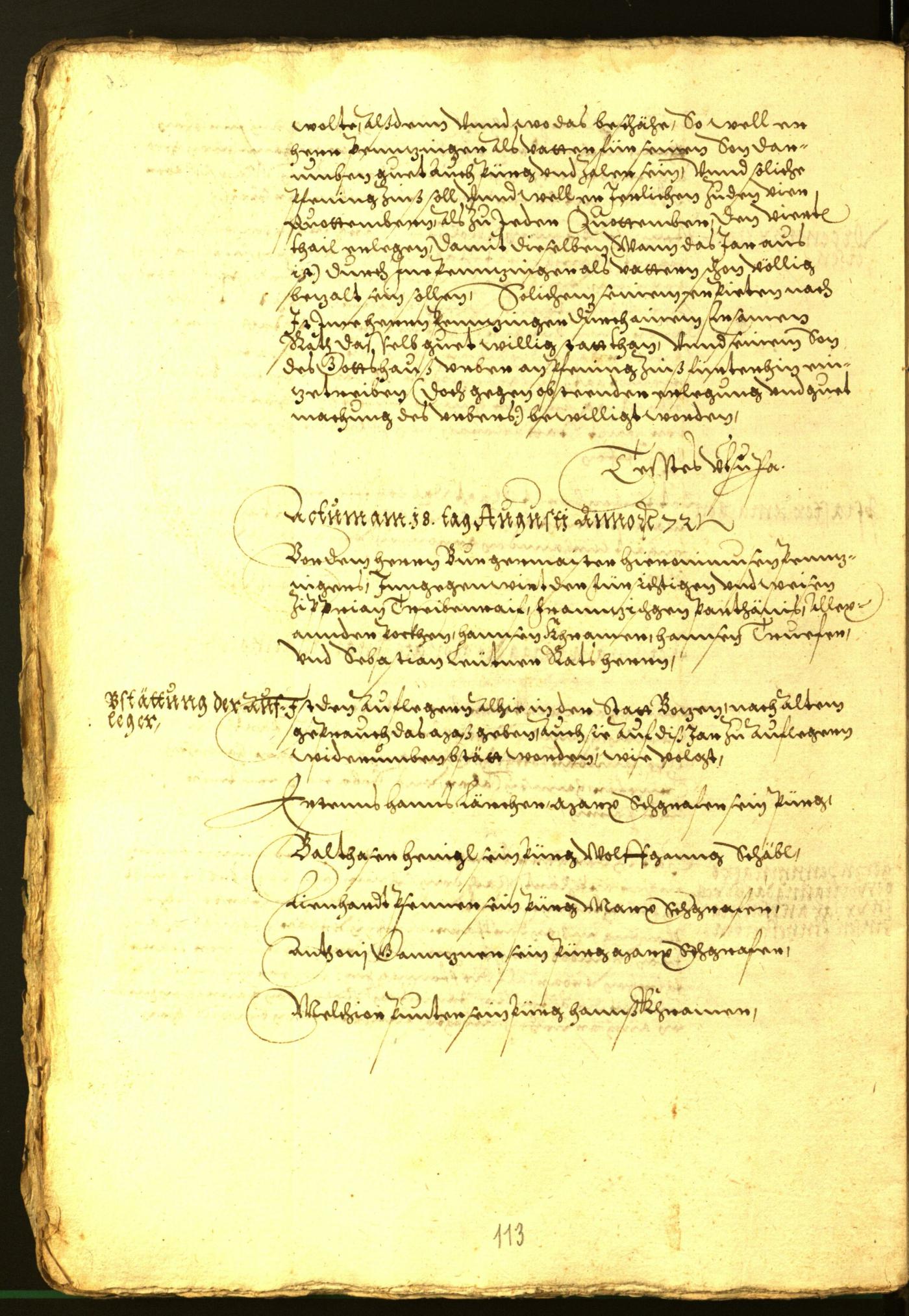 Stadtarchiv Bozen - BOhisto Ratsprotokoll 1572 