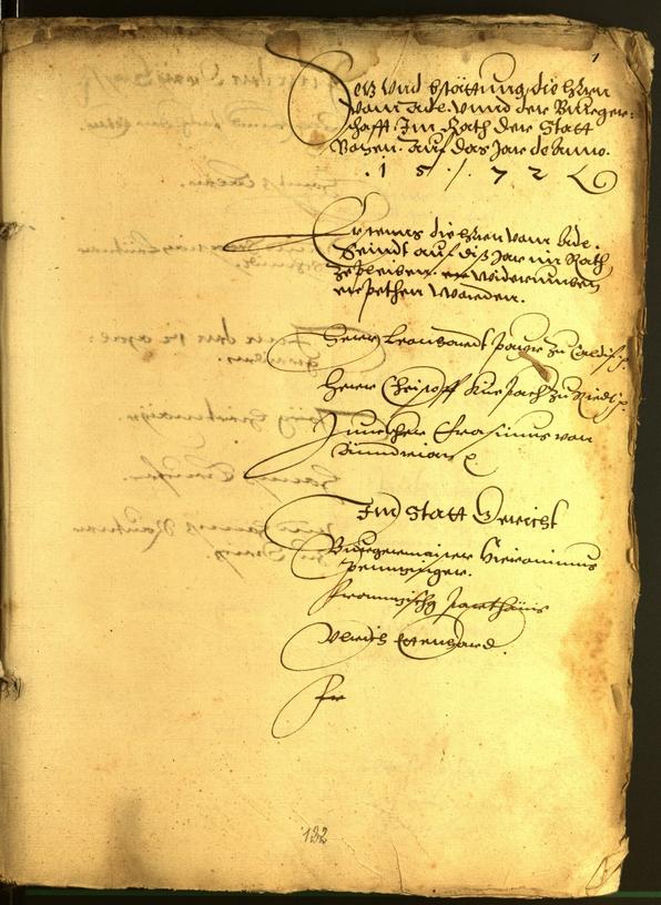 Civic Archives of Bozen-Bolzano - BOhisto Minutes of the council 1572 