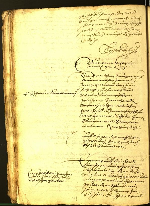 Stadtarchiv Bozen - BOhisto Ratsprotokoll 1572 