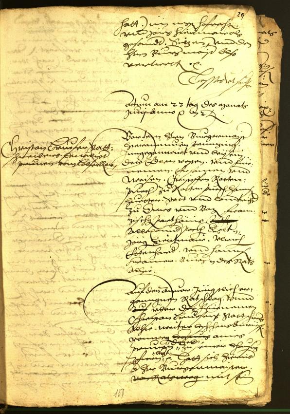 Stadtarchiv Bozen - BOhisto Ratsprotokoll 1572 