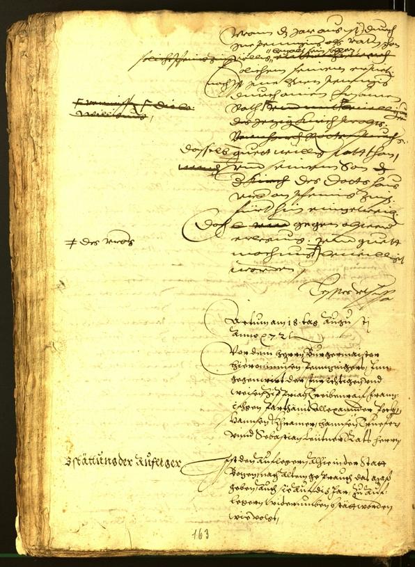 Stadtarchiv Bozen - BOhisto Ratsprotokoll 1572 