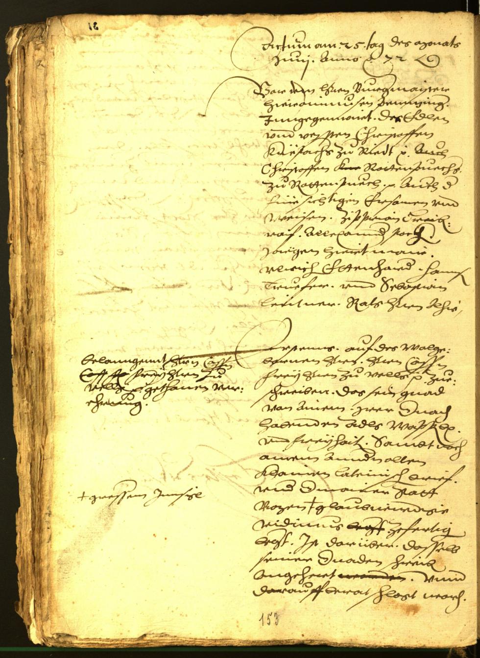 Stadtarchiv Bozen - BOhisto Ratsprotokoll 1572 