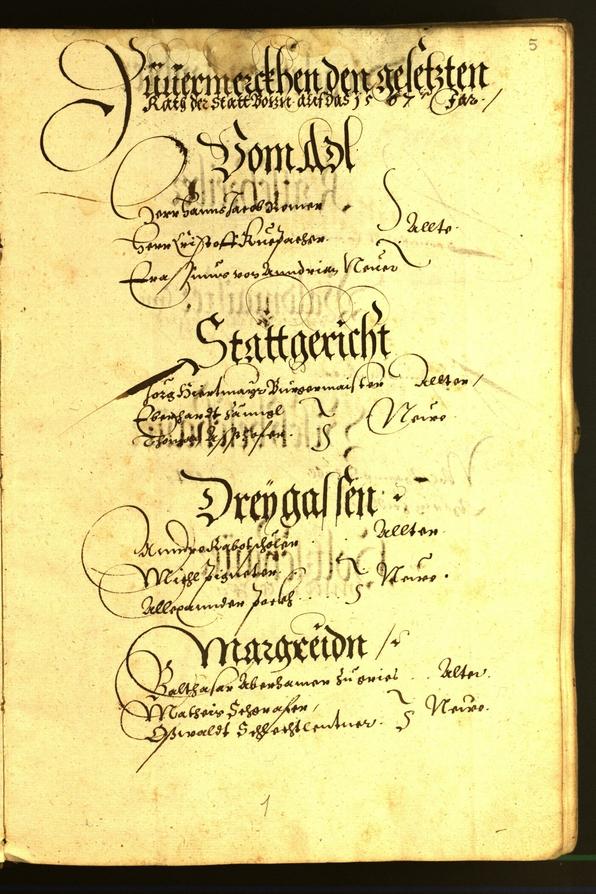 Stadtarchiv Bozen - BOhisto Ratsprotokoll 1568/69 