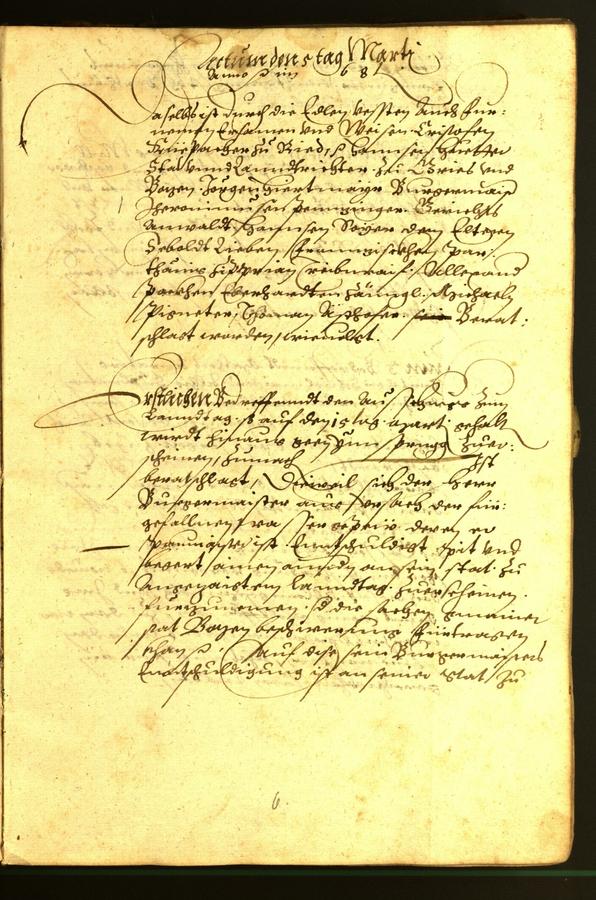 Stadtarchiv Bozen - BOhisto Ratsprotokoll 1568/69 