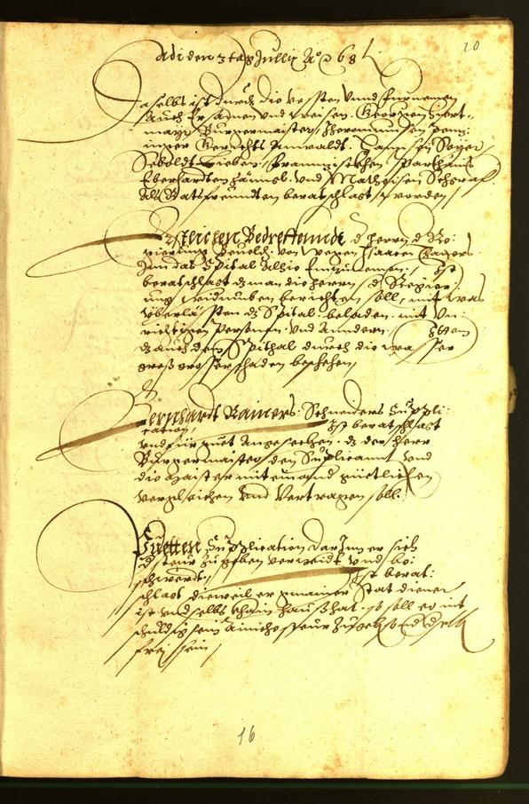 Stadtarchiv Bozen - BOhisto Ratsprotokoll 1568/69 