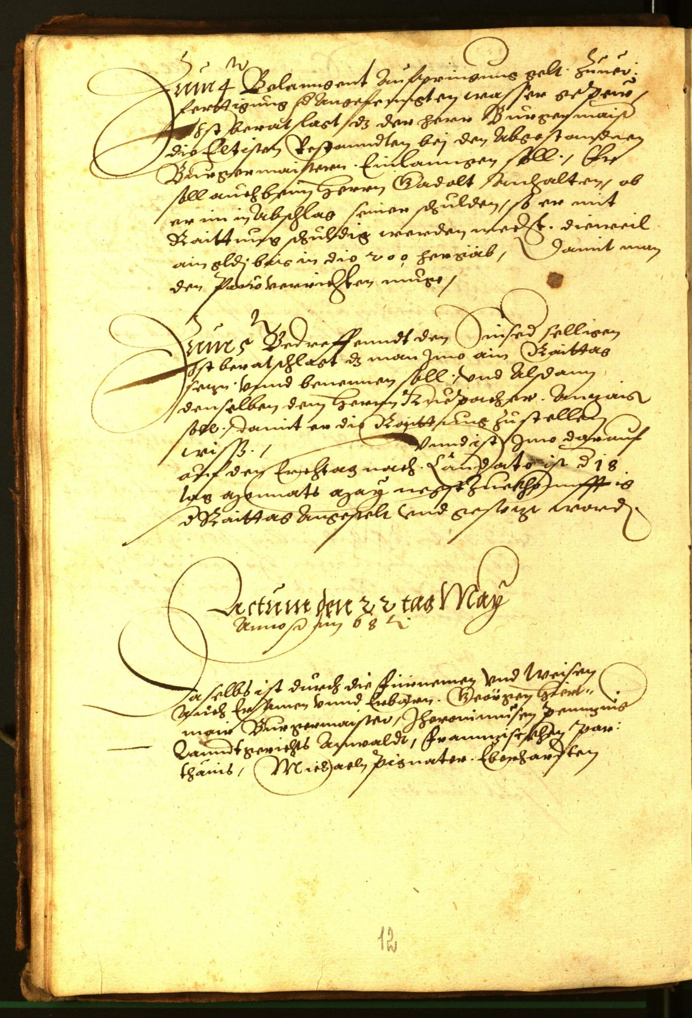 Stadtarchiv Bozen - BOhisto Ratsprotokoll 1568/69 