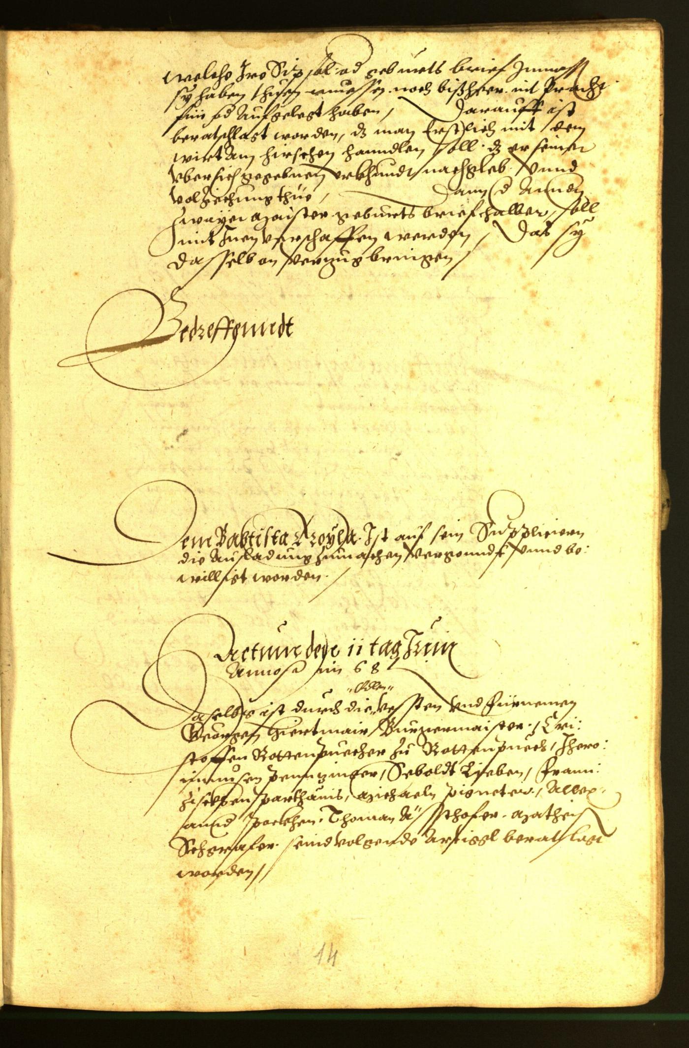 Stadtarchiv Bozen - BOhisto Ratsprotokoll 1568/69 