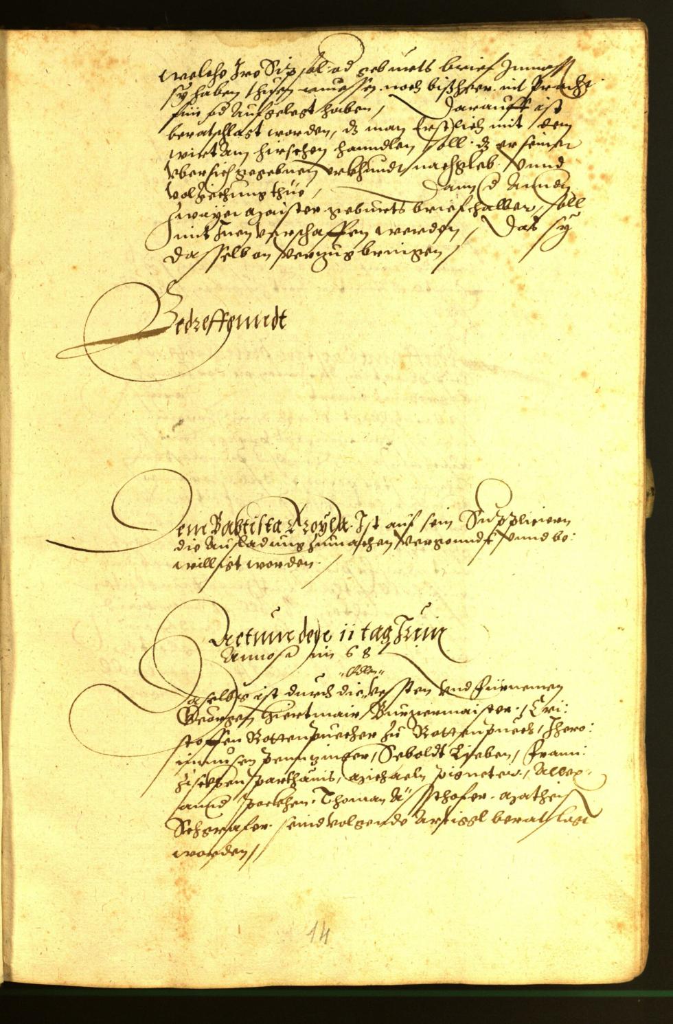 Stadtarchiv Bozen - BOhisto Ratsprotokoll 1568/69 