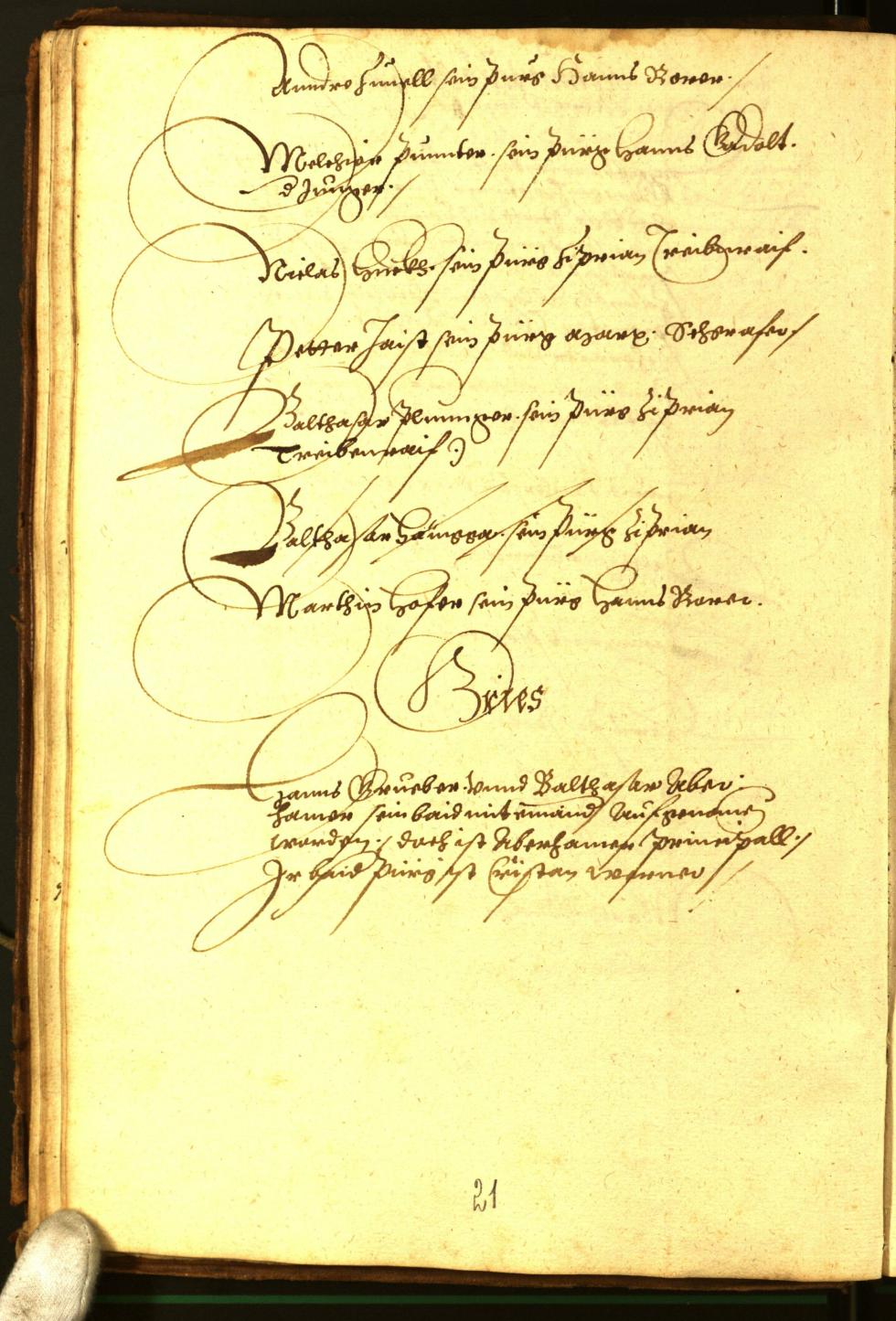 Stadtarchiv Bozen - BOhisto Ratsprotokoll 1568/69 