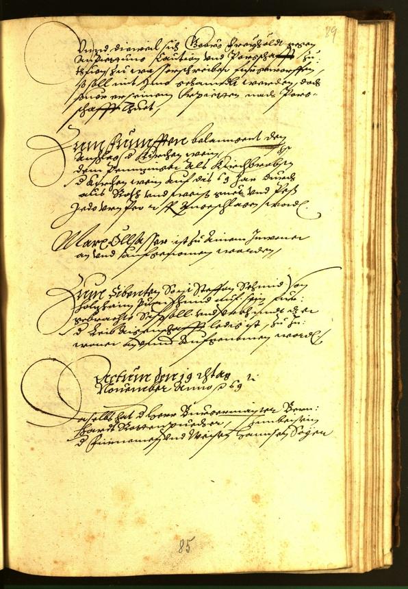 Stadtarchiv Bozen - BOhisto Ratsprotokoll 1569 