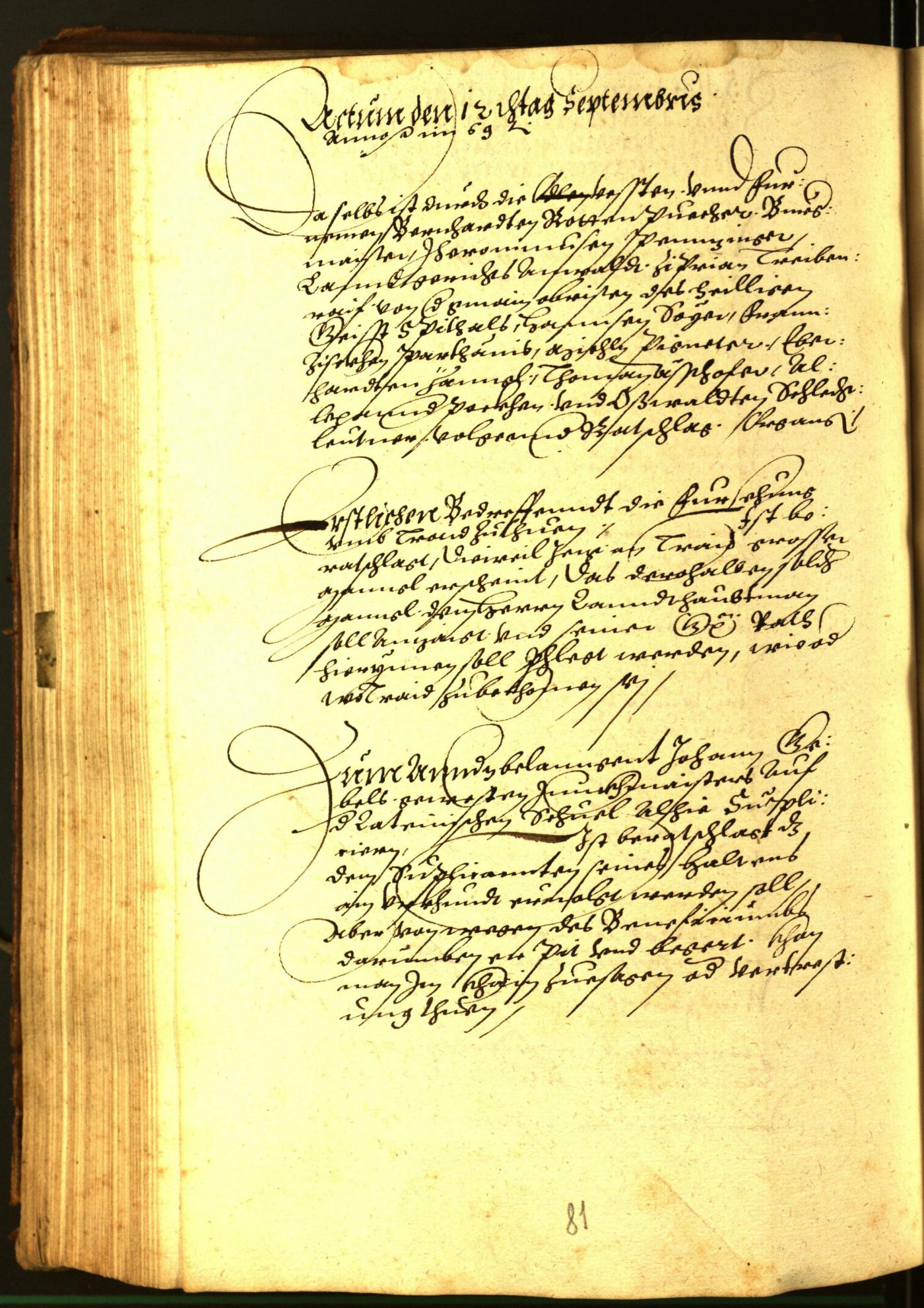 Stadtarchiv Bozen - BOhisto Ratsprotokoll 1569 