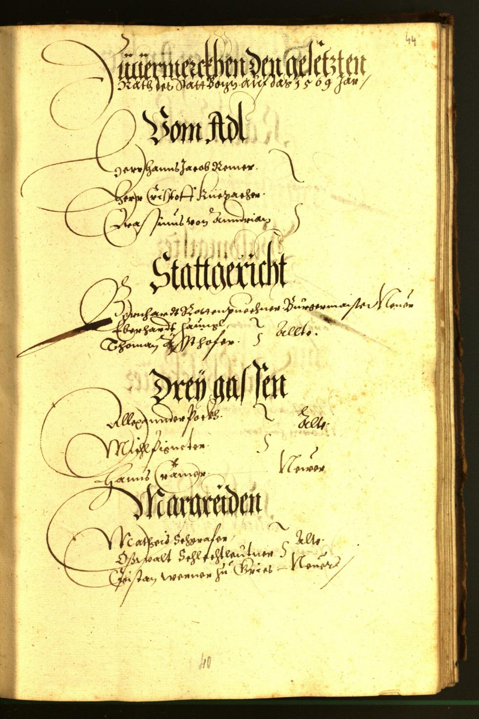 Stadtarchiv Bozen - BOhisto Ratsprotokoll 1569 