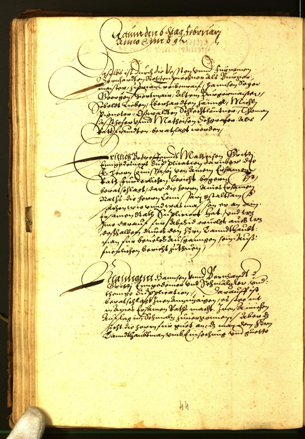 Stadtarchiv Bozen - BOhisto Ratsprotokoll 1569 