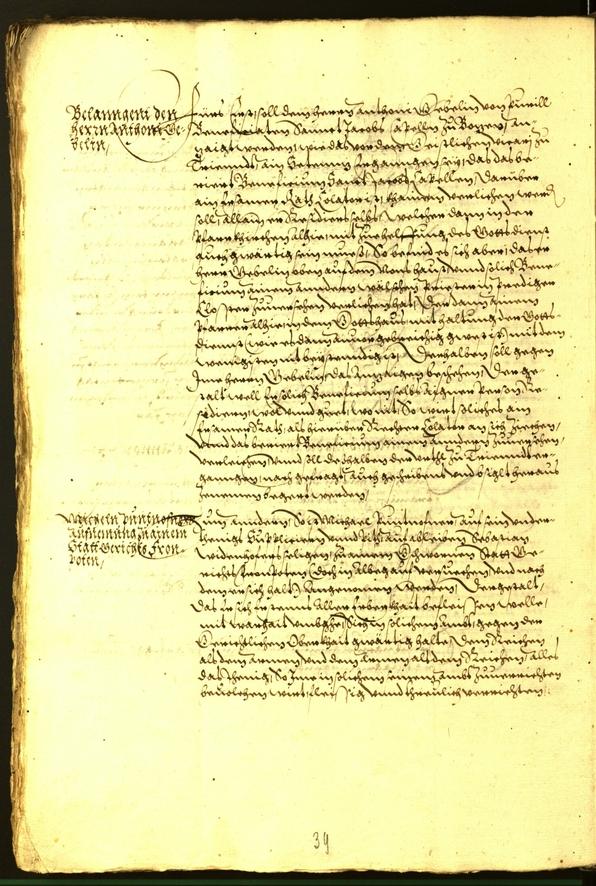 Stadtarchiv Bozen - BOhisto Ratsprotokoll 1573 