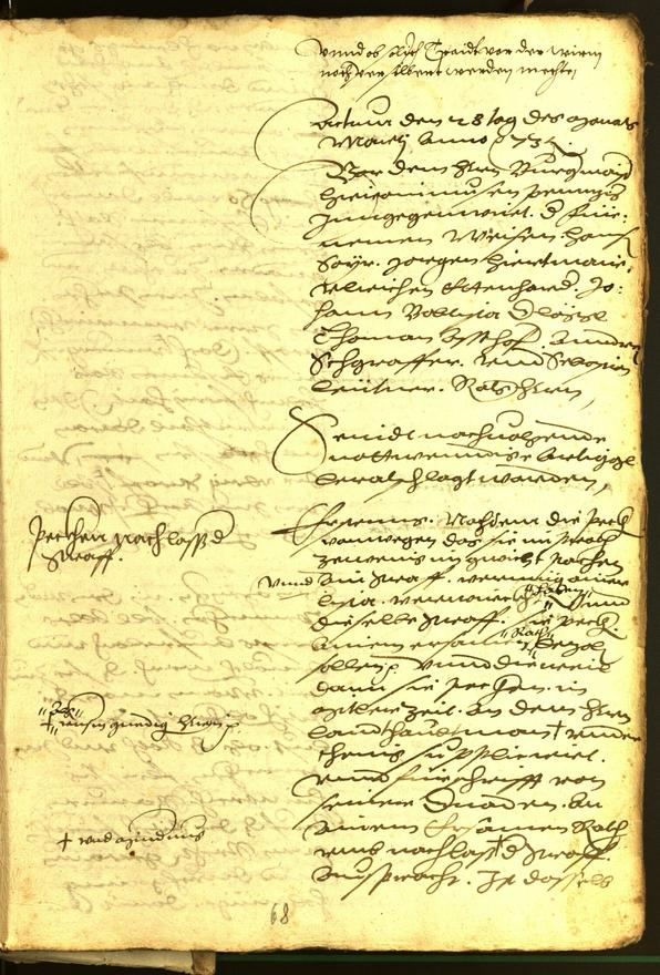 Stadtarchiv Bozen - BOhisto Ratsprotokoll 1573 