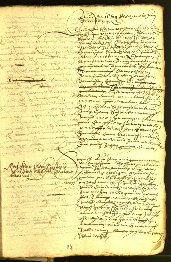 Stadtarchiv Bozen - BOhisto Ratsprotokoll 1573 