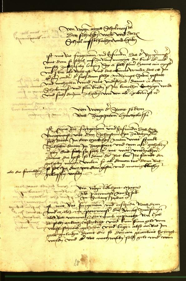Stadtarchiv Bozen - BOhisto Ratsprotokoll 1472 fol. 5r